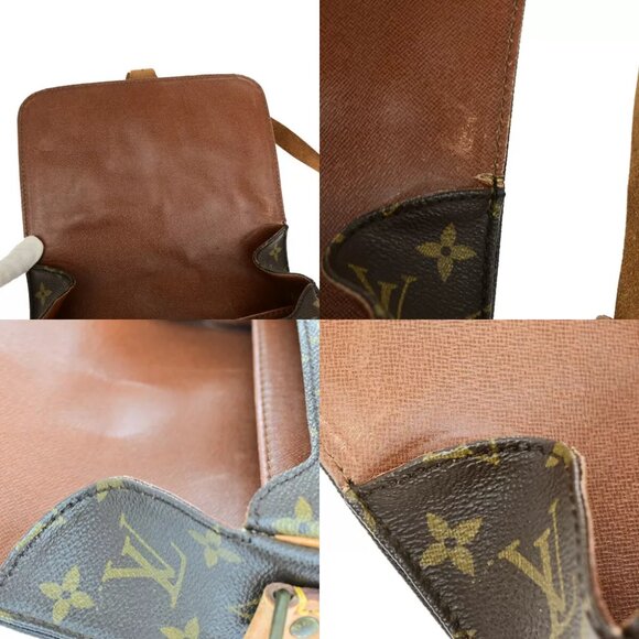 LOUIS VUITTON Cartouchiere MM Shoulder Bag Monogram Leather Brown M51253 32YF045 - Picture 15 of 16
